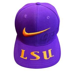 Embroidered LSU Nike Ball Cap Signed by Rookie Michael Clayton #14 Autographed
